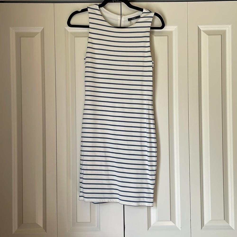 Dress, Tart, blue and cream size M